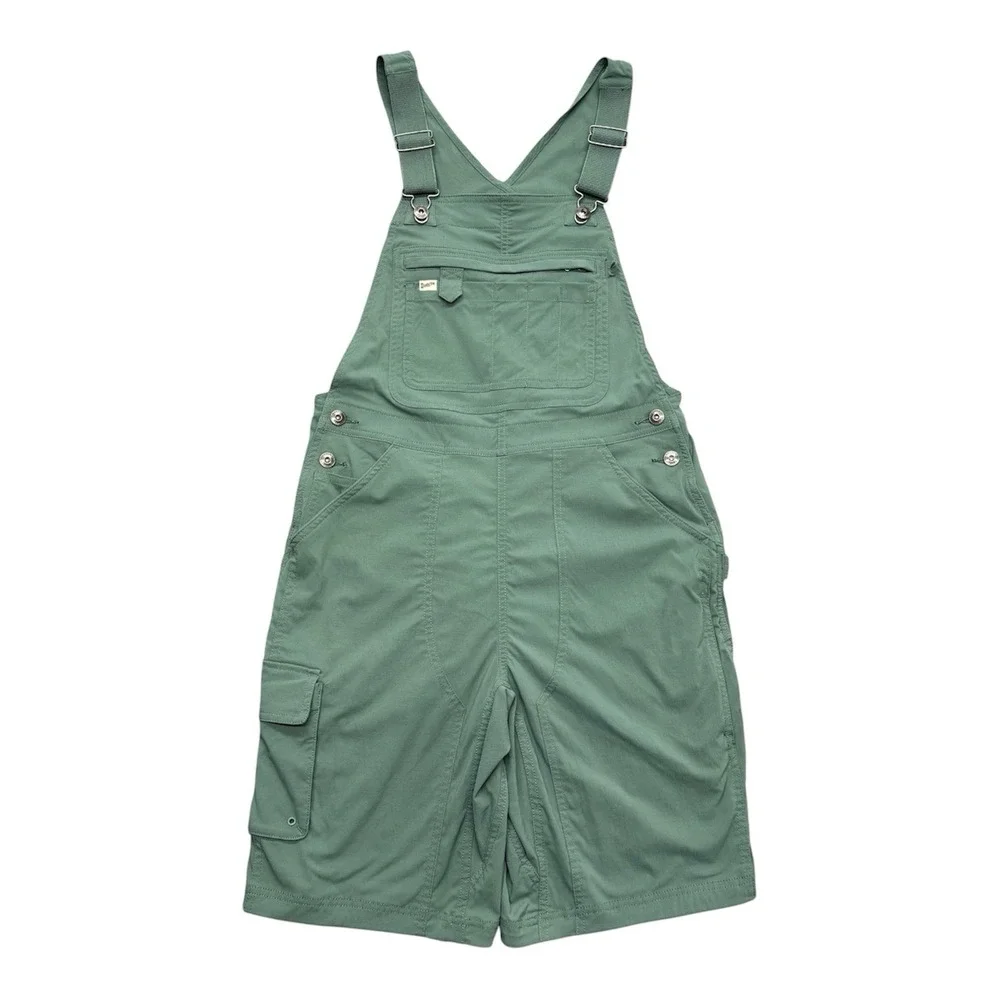 Duluth Trading Bib Overalls Womens S Green Heirloom Gardening Cargo Pockets - Picture 1 of 9